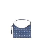 MCM Blue Fabric Shoulder Bag